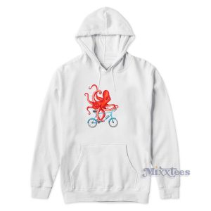 Cycling Octopus Relaxed Fit Hoodie for Unisex