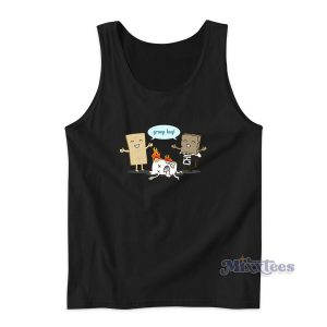 Funny S'mores Group Hug Tank Top for Unisex