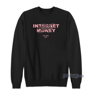 Internet Money Pink And Black Sweatshirt for Unisex