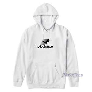 No Balance White Logo Hoodie for Unisex