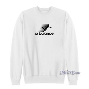 No Balance White Logo Sweatshirt for Unisex