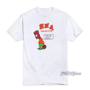 Bart Simpsons Black With Attitude T-Shirt