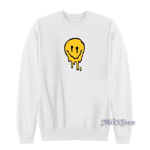Smiley Face Melted Sweatshirt for Unisex