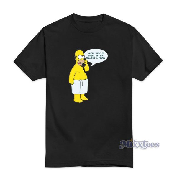 Homer Simpsons Wearing Towel T-Shirt
