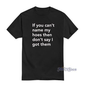 if you can't name my hoes t-shirt