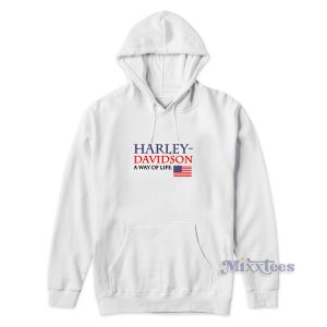 Harley Davidson A Way Of Life American Flag Hoodie