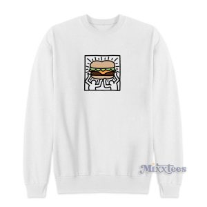Keith Haring Burger Sweatshirt for Unisex