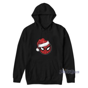 Junior's Marvel Christmas Spider Man Santa Hat Hoodie
