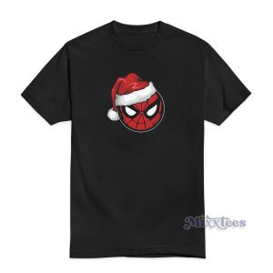 Junior's Marvel Christmas Spider Man Santa Hat T-Shirt