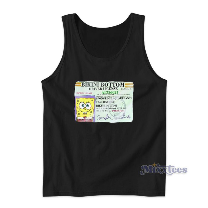 Spongebob Squarepants Driver's License Tank Top