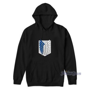 Attack On Titan Recon Corps logo Hoodie for Unisex