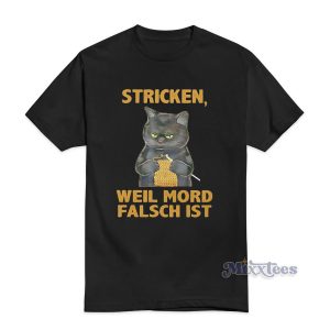 Black Cat Stricken Weil Mord Falsch Ist T-Shirt For Unisex