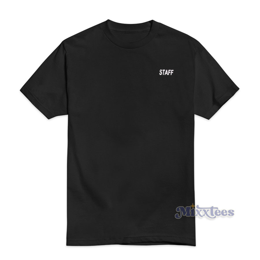 VETEMENTS メンズブラックSTAFF Tシャツ Y46