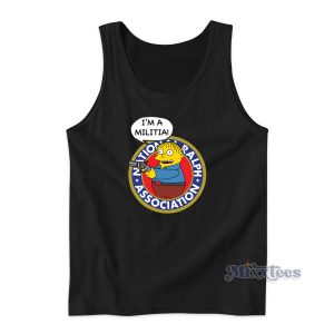 The Simpsons Ralph Wiggum I'm A Militia Tank Top