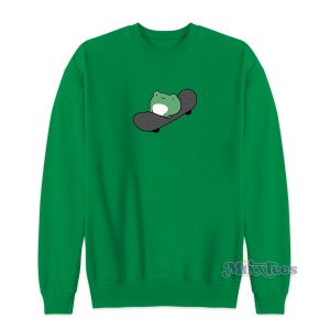 Skateboarding Frog Lightweight Sweatshirt for Unisex