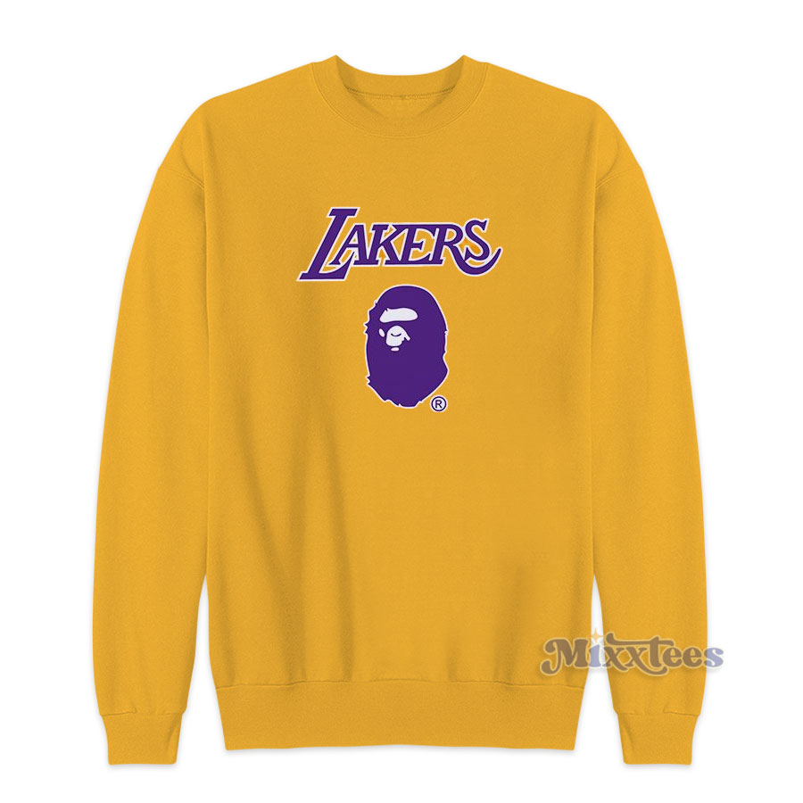 BAPE x Mitchell & Ness Lakers TeeYellow