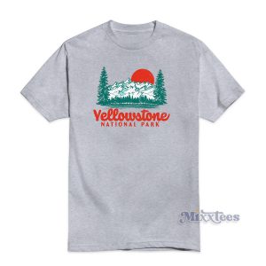 Vintage Yellowstone Mountains T-Shirt For Unisex