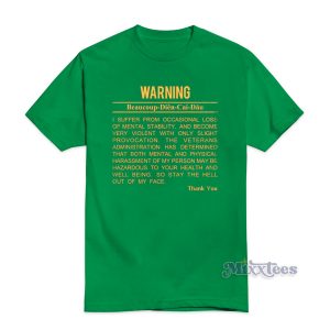 Warning Beau coup Di­en Cai Dau T-Shirt For Unisex