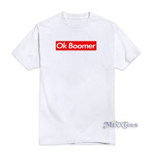 Ok Boomer Box Logo T-Shirt For Unisex