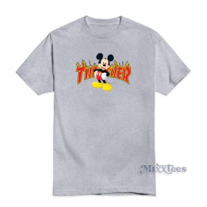 Mickey Mouse X Thrasher Parody T-Shirt For Unisex