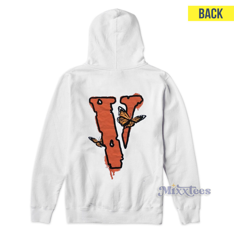 Juice Wrld x Vlone Butterfly Hoodie for Unisex - Mixxtees.com