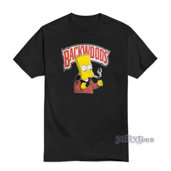 Backwoods Bart Simpson Smoking T-Shirt For Unisex