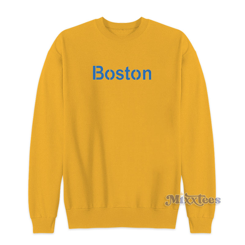boston red sox yellow sweatshirt