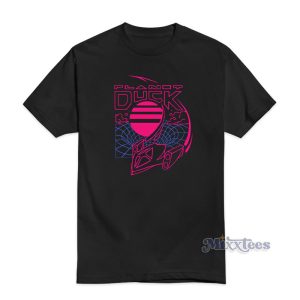 Neon Time Travel Quackity Planet Duck T-Shirt