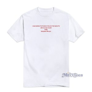 I Am Going To Punch You In The Mouth With My Own Mouth Softly Because I Like You T-Shirt