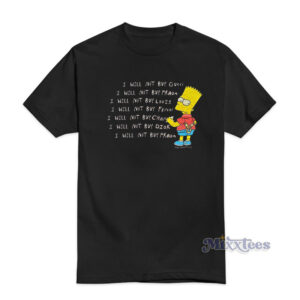 I Will Not Buy Bart Simpson Mega Yacht T-Shirt