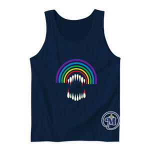 Gay Vampire Fang Rainbow Tank Top