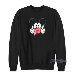 Mickey Mouse Thug Life Gangster Middle Finger Sweatshirt
