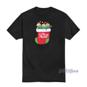 Pizza Planet Alien Christmas Stocking T-Shirt