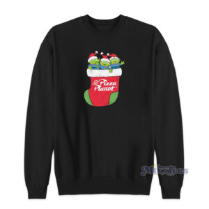 Pizza Planet Alien Christmas Stocking Sweatshirt