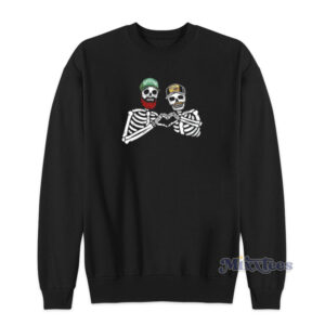Post Malone Skeleton and Morgan Heart Hand Sweatshirt