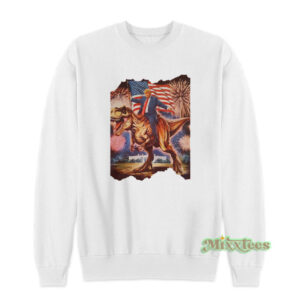 2026 4th Of July Trump T-Rex Dinosaur Sweatshirt