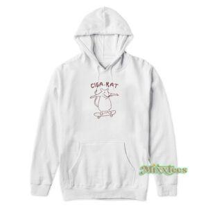 Ciga-Rat Smoking Rat on Skateboard Hoodie