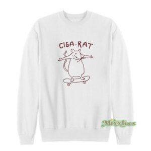 Ciga-Rat Smoking Rat on Skateboard Sweatshirt