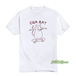 Ciga-Rat Smoking Rat on Skateboard T-Shirt